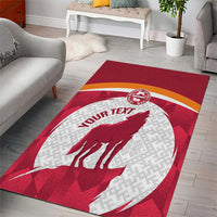 Custom Latvia Football Area Rug Go Wolves Latvija Folk Pattern
