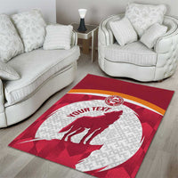 Custom Latvia Football Area Rug Go Wolves Latvija Folk Pattern
