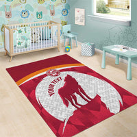 Custom Latvia Football Area Rug Go Wolves Latvija Folk Pattern