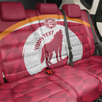 Custom Latvia Football Back Car Seat Cover Go Wolves Latvija Folk Pattern