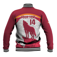 Custom Latvia Football Baseball Jacket Go Wolves Latvija Folk Pattern