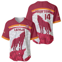 Custom Latvia Football Baseball Jersey Go Wolves Latvija Folk Pattern
