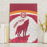 Custom Latvia Football Canvas Wall Art Go Wolves Latvija Folk Pattern