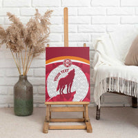 Custom Latvia Football Canvas Wall Art Go Wolves Latvija Folk Pattern