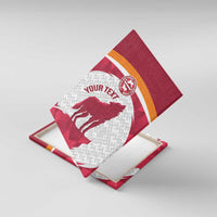 Custom Latvia Football Canvas Wall Art Go Wolves Latvija Folk Pattern