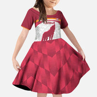 Custom Latvia Football Family Matching Off Shoulder Maxi Dress and Hawaiian Shirt Go Wolves Latvija Folk Pattern