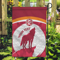 Custom Latvia Football Garden Flag Go Wolves Latvija Folk Pattern