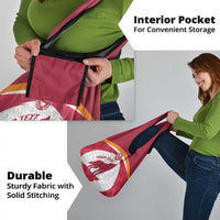 Custom Latvia Football Grocery Bag Go Wolves Latvija Folk Pattern