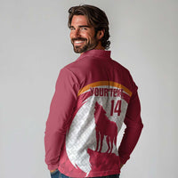 Custom Latvia Football Long Sleeve Polo Shirt Go Wolves Latvija Folk Pattern