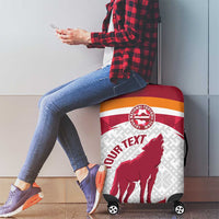 Custom Latvia Football Luggage Cover Go Wolves Latvija Folk Pattern