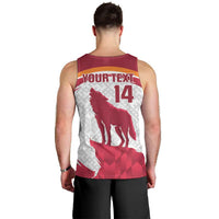 Custom Latvia Football Men Tank Top Go Wolves Latvija Folk Pattern