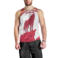 Custom Latvia Football Men Tank Top Go Wolves Latvija Folk Pattern