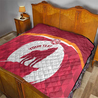 Custom Latvia Football Quilt Go Wolves Latvija Folk Pattern