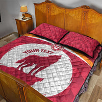 Custom Latvia Football Quilt Bed Set Go Wolves Latvija Folk Pattern