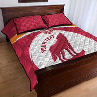 Custom Latvia Football Quilt Bed Set Go Wolves Latvija Folk Pattern