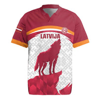 Custom Latvia Football Rugby Jersey Go Wolves Latvija Folk Pattern