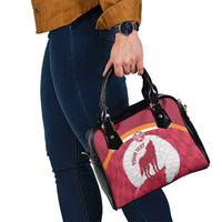 Custom Latvia Football Shoulder Handbag Go Wolves Latvija Folk Pattern