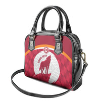 Custom Latvia Football Shoulder Handbag Go Wolves Latvija Folk Pattern