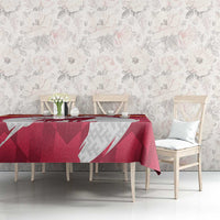 Custom Latvia Football Tablecloth Go Wolves Latvija Folk Pattern