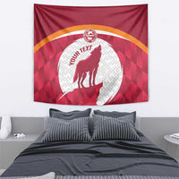 Custom Latvia Football Tapestry Go Wolves Latvija Folk Pattern