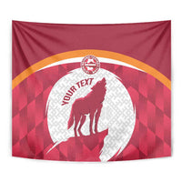Custom Latvia Football Tapestry Go Wolves Latvija Folk Pattern