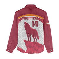 Custom Latvia Football Women Casual Shirt Go Wolves Latvija Folk Pattern