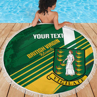 Custom British Virgin Islands Football Beach Blanket Come On Nature Boys