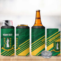 Custom British Virgin Islands Football 4 in 1 Can Cooler Tumbler Come On Nature Boys