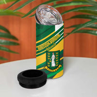 Custom British Virgin Islands Football 4 in 1 Can Cooler Tumbler Come On Nature Boys