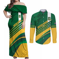 Custom British Virgin Islands Football Couples Matching Off Shoulder Maxi Dress and Long Sleeve Button Shirt Come On Nature Boys