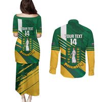 Custom British Virgin Islands Football Couples Matching Puletasi and Long Sleeve Button Shirt Come On Nature Boys