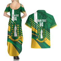 Custom British Virgin Islands Football Couples Matching Summer Maxi Dress and Hawaiian Shirt Come On Nature Boys