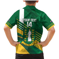 Custom British Virgin Islands Football Family Matching Mermaid Dress and Hawaiian Shirt Come On Nature Boys