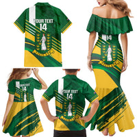 Custom British Virgin Islands Football Family Matching Mermaid Dress and Hawaiian Shirt Come On Nature Boys