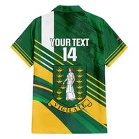 Custom British Virgin Islands Football Family Matching Off Shoulder Short Dress and Hawaiian Shirt Come On Nature Boys