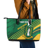 Custom British Virgin Islands Football Leather Tote Bag Come On Nature Boys