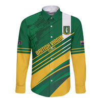Custom British Virgin Islands Football Long Sleeve Button Shirt Come On Nature Boys