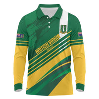 Custom British Virgin Islands Football Long Sleeve Polo Shirt Come On Nature Boys