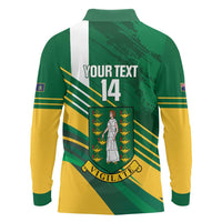 Custom British Virgin Islands Football Long Sleeve Polo Shirt Come On Nature Boys