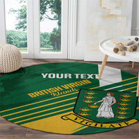 Custom British Virgin Islands Football Round Carpet Come On Nature Boys
