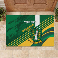 Custom British Virgin Islands Football Rubber Doormat Come On Nature Boys