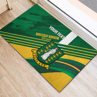 Custom British Virgin Islands Football Rubber Doormat Come On Nature Boys