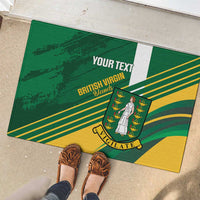 Custom British Virgin Islands Football Rubber Doormat Come On Nature Boys