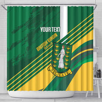 Custom British Virgin Islands Football Shower Curtain Come On Nature Boys