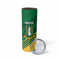 Custom British Virgin Islands Football Skinny Tumbler Come On Nature Boys