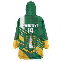 Custom British Virgin Islands Football Wearable Blanket Hoodie Come On Nature Boys