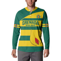 Custom Grenada Football Button Sweatshirt Go Spice Boys Green Version