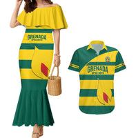 Custom Grenada Football Couples Matching Mermaid Dress and Hawaiian Shirt Go Spice Boys Green Version