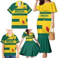 Custom Grenada Football Family Matching Mermaid Dress and Hawaiian Shirt Go Spice Boys Green Version