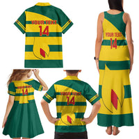 Custom Grenada Football Family Matching Tank Maxi Dress and Hawaiian Shirt Go Spice Boys Green Version